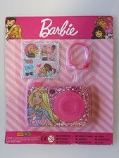 BARBIE BAMBOLA BARBIE ACCESSORIO : MACCHINA FOTOGRAFICA GIOCATTOLO + STICKERS
