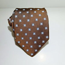 Cravatta Uomo ZARLINI Marrone 100% Seta Made in Italy Elegante Classica Business