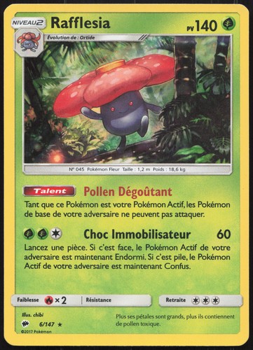 Carte pokémon rafflesia 147 - carte,
