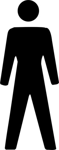 Adesivo stick man - symbol, 1