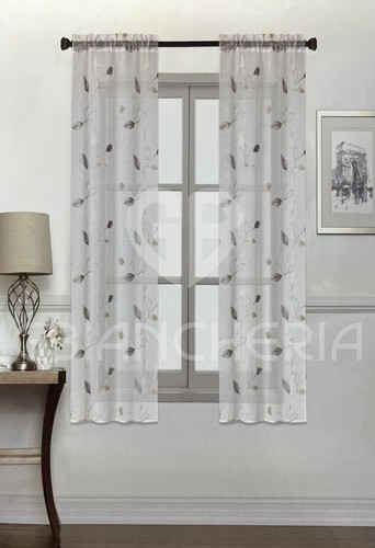 Coppia tende mildred ricamate - tende,