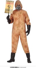 CARNEVALE HALLOWEEN VESTITO COSTUME TUTA RISCHIO BIOLOGICO BIOHAZARD ZOMBIE