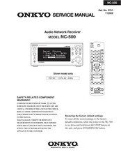 Manuale Di Servizio Per Onkyo