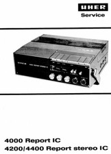 UHER 4000, 4200, 4400 REPORT Stereo IC Service Manual Schematic Diagram Manuale