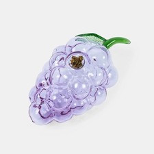 NEW Purple Grape Glass Pipe 6" Smoking Hand Pipe Tobacco Bowl Girly W/Carb Hole