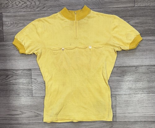 Maglia ciclismo gialla - , vintage