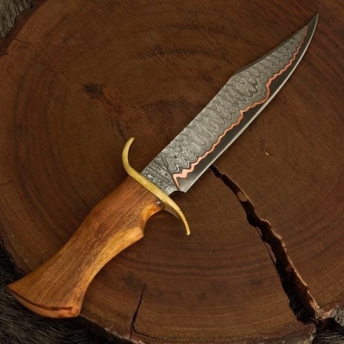 Coltello bowie damascato - damascato, in