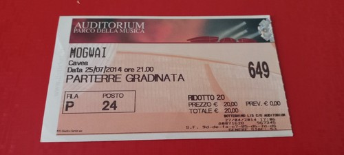 Biglietto concerto mogway - biglietto,