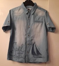 Camicia blu denim leggera