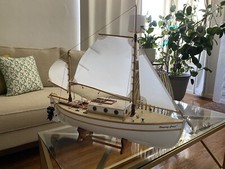 Barca a vela in legno RC Gaff