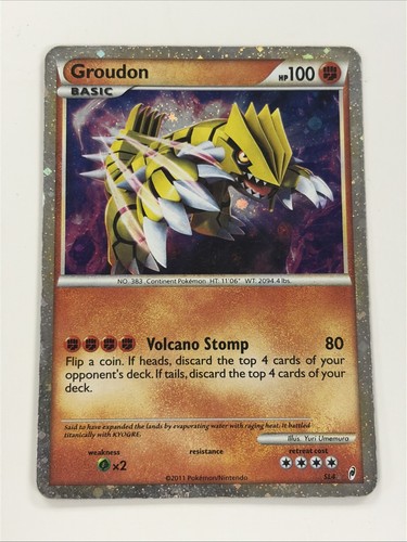 Carta pokemon 2010 groudon sl4 - pokemon,
