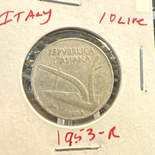 1953 italy lire coin - italy,