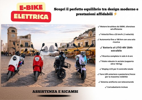 Ebike elettrica 500w batteria - ebike,