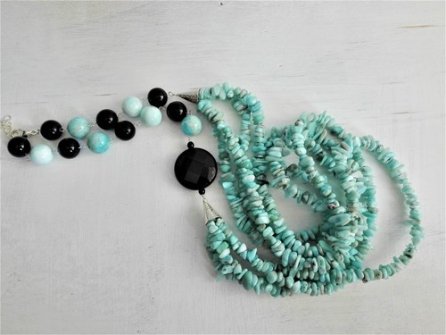 Collana artigianale con - collana,