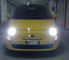 KIT LAMPADE H7 LED SPECIFICO FIAT 500 ANABBAGLIANTI + ADATTATORI FANALI FARI 