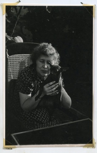 Donna suo piccolo cane - il,