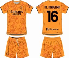 Completo Calcio Portiere Milan 26 Nome Numero Personalizzabili Gratis No Reso