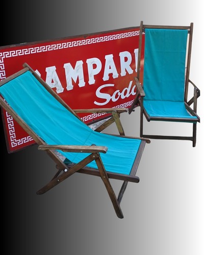 Coppia sedie sdraio vintage - sdraio,