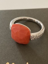 Pomellato Anello Capri con Corallo Rosso E Diamanti - Taglia 53
