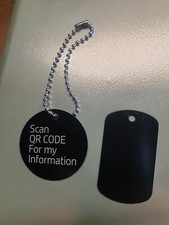 Targhette portachiavi  con Incisione QR Code E Informazioni Salvavita