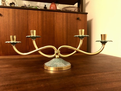 Candelabro ottone anni - candelabro,