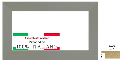 Cornice legno grigia piatta - legno,