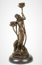 Bronze sculpture candlestick - bronze,