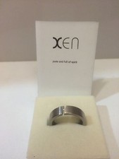 GIOIELLI XEN ACCIAIO E DIAMANTE - FEDINA UOMO MIS. 19 -NUOVO