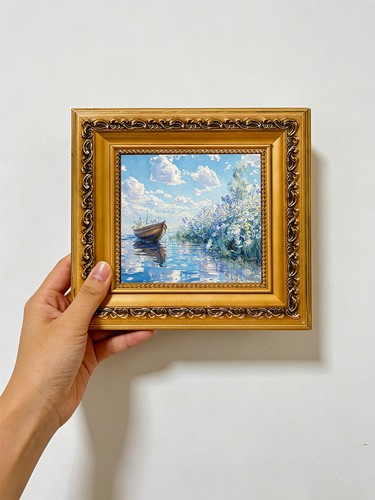 Quadro olio originale barca