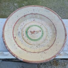 ANTICO PIATTO  IN TERRACOTTA SMALTATO , 
