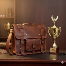 Borsa messenger in pelle 18"