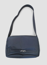 Borsa KRIZIA Vintage Anni '90/'00 - Tracolla in Nylon Nero con Iconica Pantera