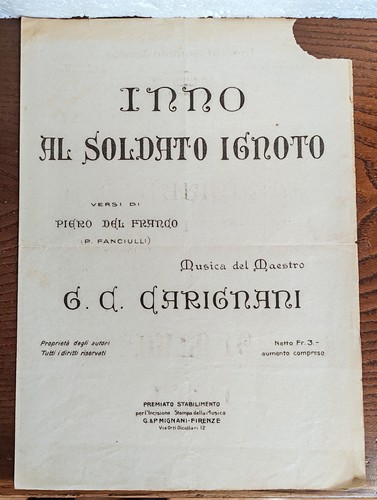 Spartito inno soldato - spartito,