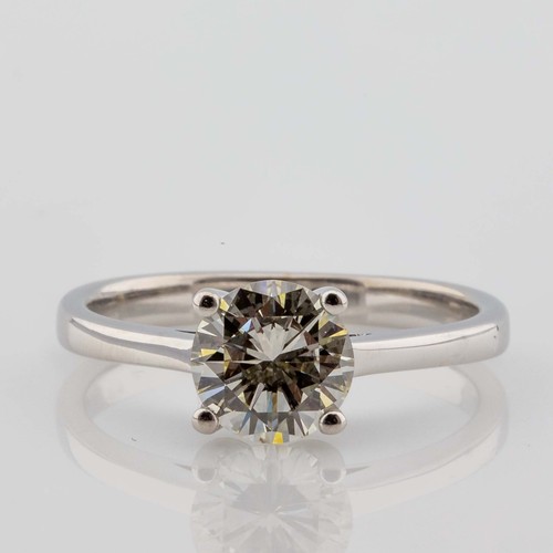 Anello solitario 750 bianco - solitario,