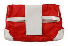 GF FERRE Sac Tissu Rouge à Main Femme Articles de Toilette Pochette Voyage Borse