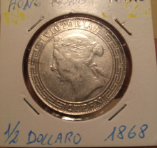 Hong kong dollaro 1868 - 1/2,