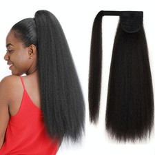 Parrucca Donna Coda di Cavallo Capelli Lunghi Ricci Colore 4# Professionale