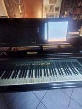 pianoforte usato mezzacoda Scholze-Georgswalde nero lucido tastiera in avorio