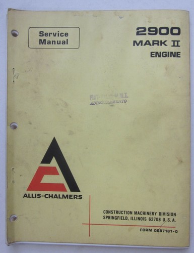 Fiat allis2900 mark - fiat-allis2900, ii