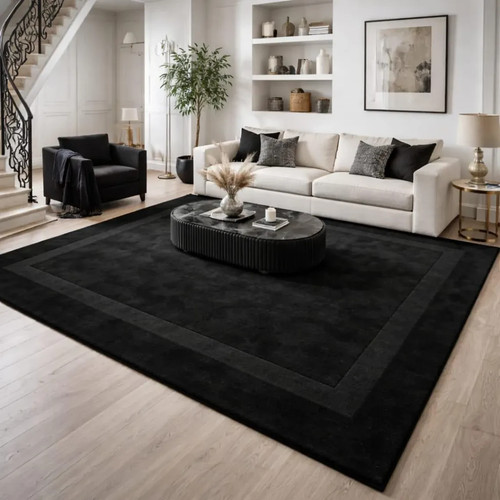 Tappeto moderno bordo - , nero