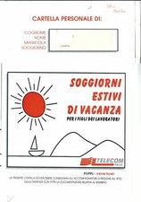 GADGET SOGGIORNI ESTIVI CAMPEGGIO TELECOM CARTELLA PERSONALE PORTADOCUMENTI 