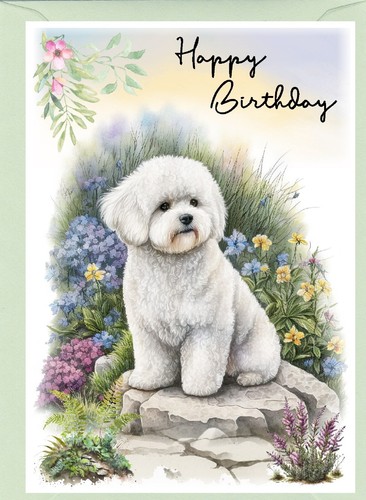 Biglietto compleanno bichon - biglietto,