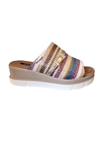 Ciabatte multicolor con zeppa