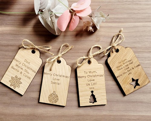 Etichetta regalo legno - etichetta,