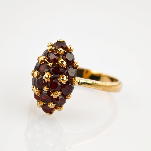 Anello oro con granato a - oro,