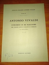 Vivaldi, Concerto in mi maggiore per violino, archi e organo, Primavera 1969