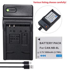 Batteria o caricabatterie NB-6L per Canon PowerShot D10 D20 D30 PowerShot S120 S95 S90