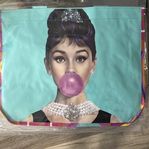 Audrey hepburn blowing pink - blowing, a