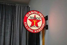 Enseigne lumineuse texaco - enseigne,