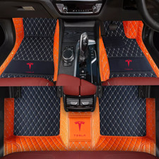 Per Tesla 2012-2025 Tappetino in pelle PU impermeabile fatto a mano per tutte le stagioni